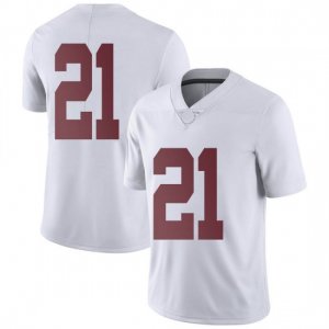 NCAA Men's Alabama Crimson Tide #21 Jahquez Robinson Stitched College Nike Authentic No Name White Football Jersey FO17K41JI